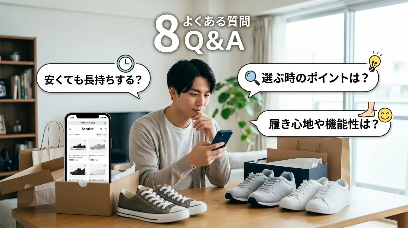⑧ よくある質問｜スニーカー5000円以下メンズQ&A.webp