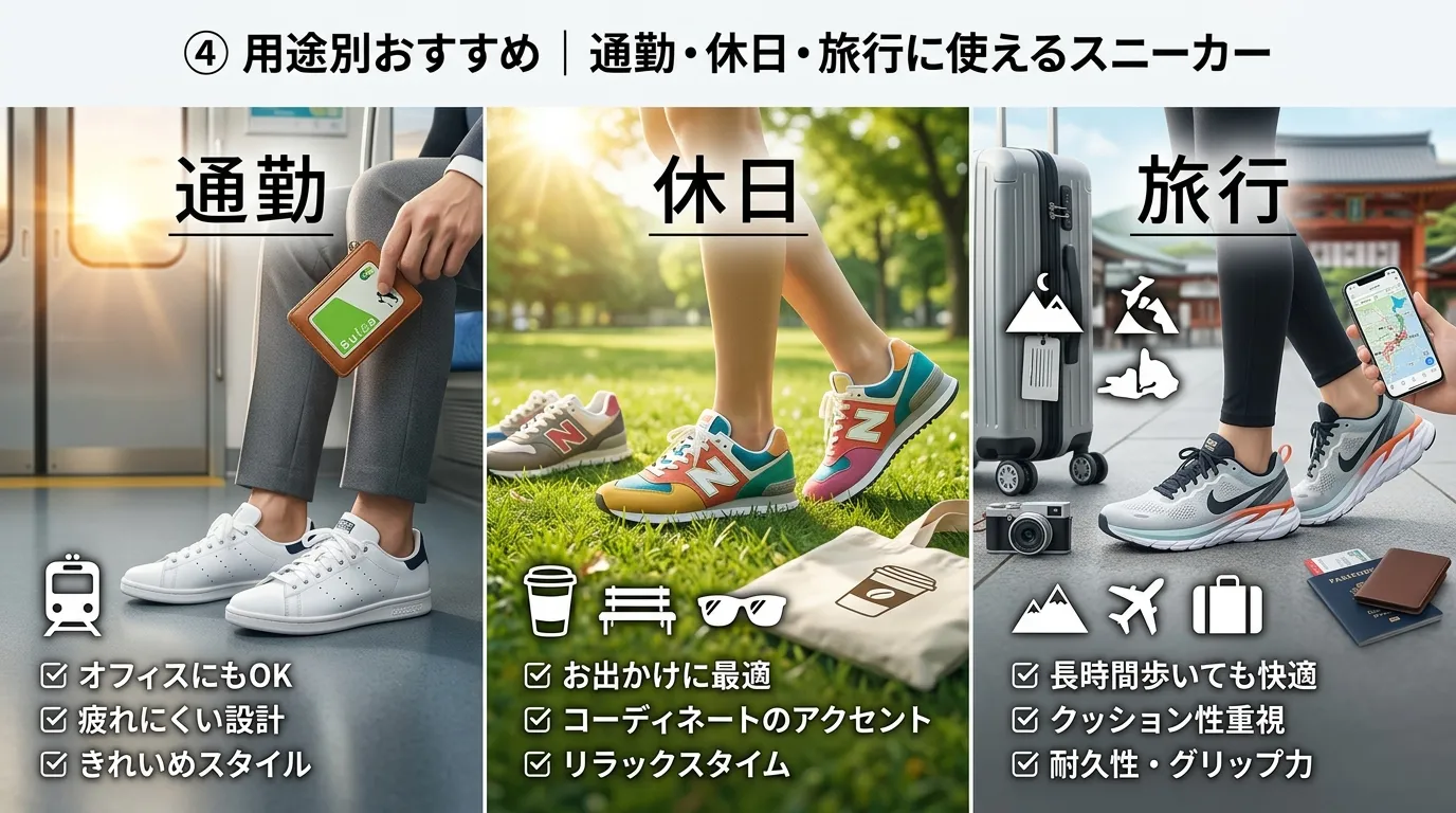 ④ 用途別おすすめ｜通勤・休日・旅行で使いやすいスニーカー.webp