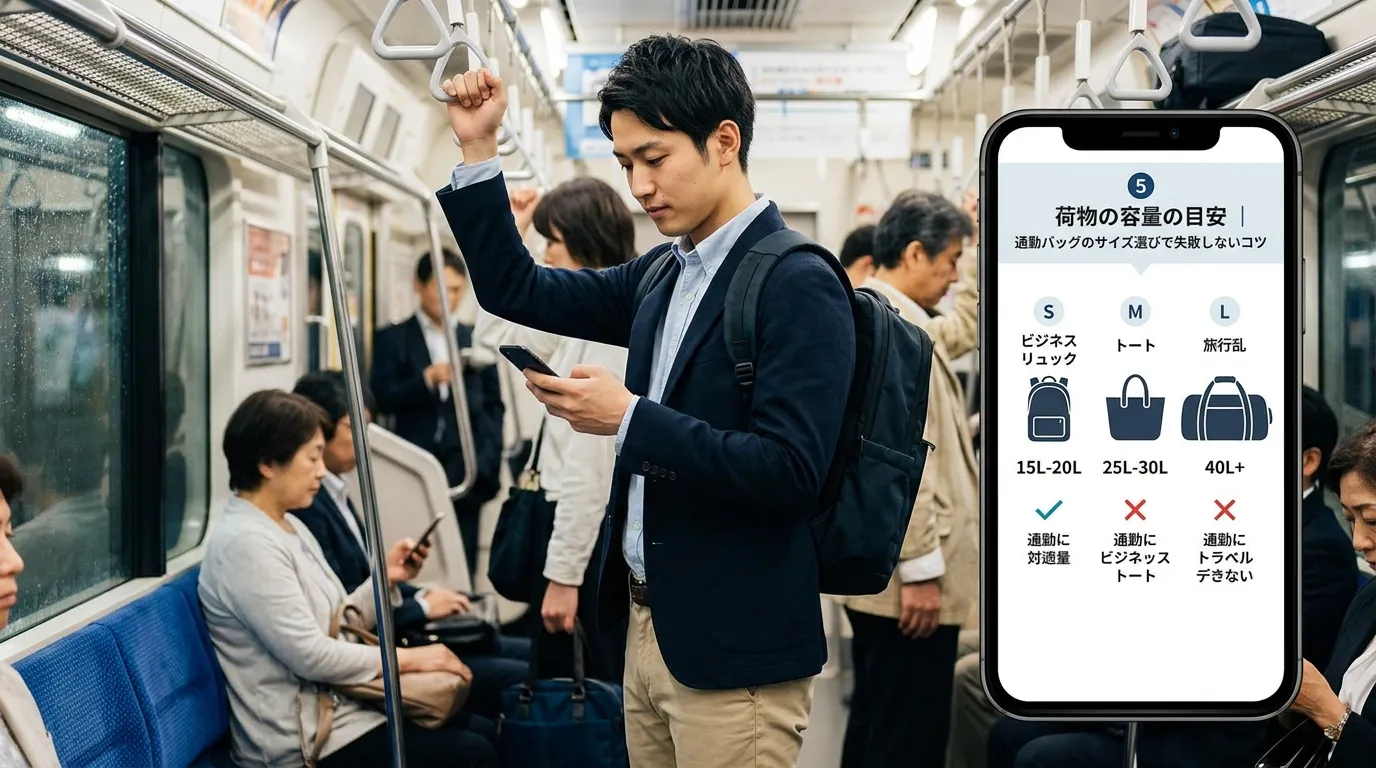 ⑤ 荷物量別｜失敗しない通勤バッグのサイズ選び.webp