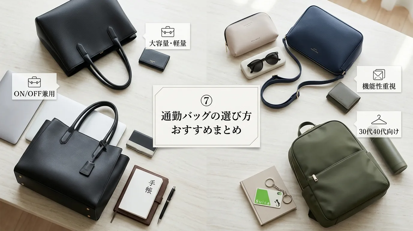 ⑦ レディース通勤バッグにおすすめの選び方まとめ.webp