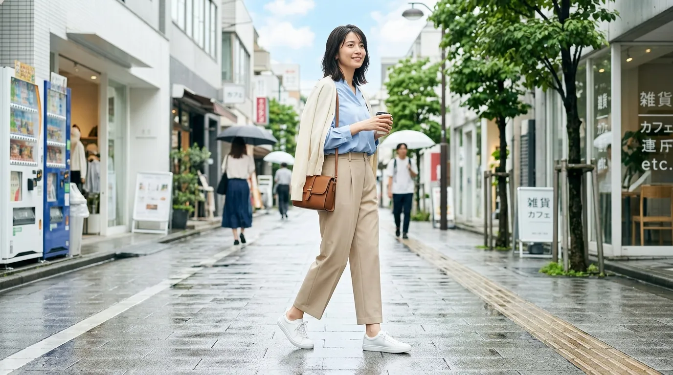 ⑦白い防水スニーカーをおしゃれに見せるコーデ.webp