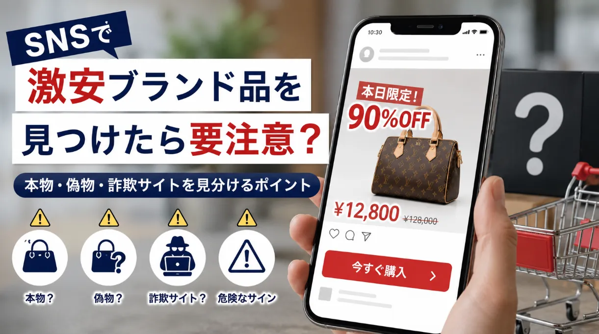 SNSで激安ブランド品を見つけたら要注意？本物・偽物・詐欺サイトを見分けるポイント
