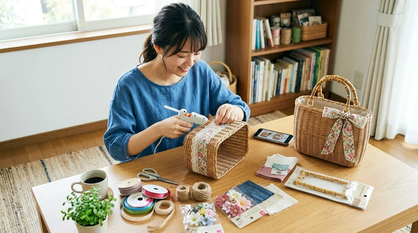 100均でできるかごバッグの作り方｜初心者でも簡単におしゃれに仕上げる方法