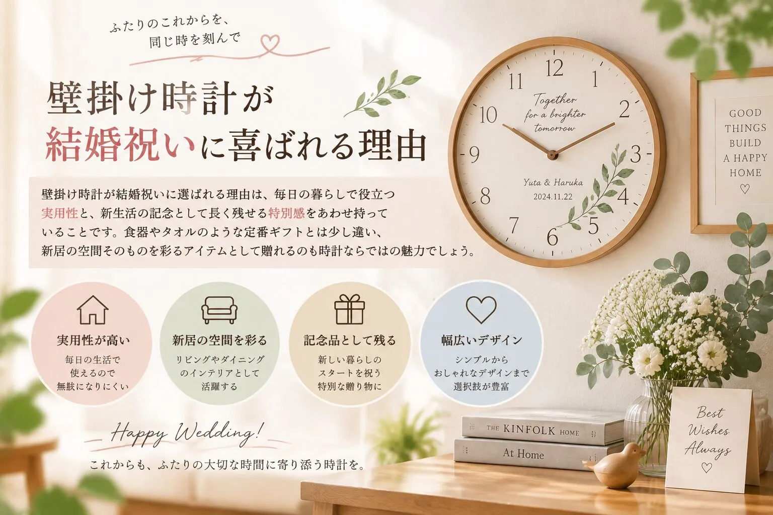 壁掛け時計が結婚祝いに喜ばれる理由.webp