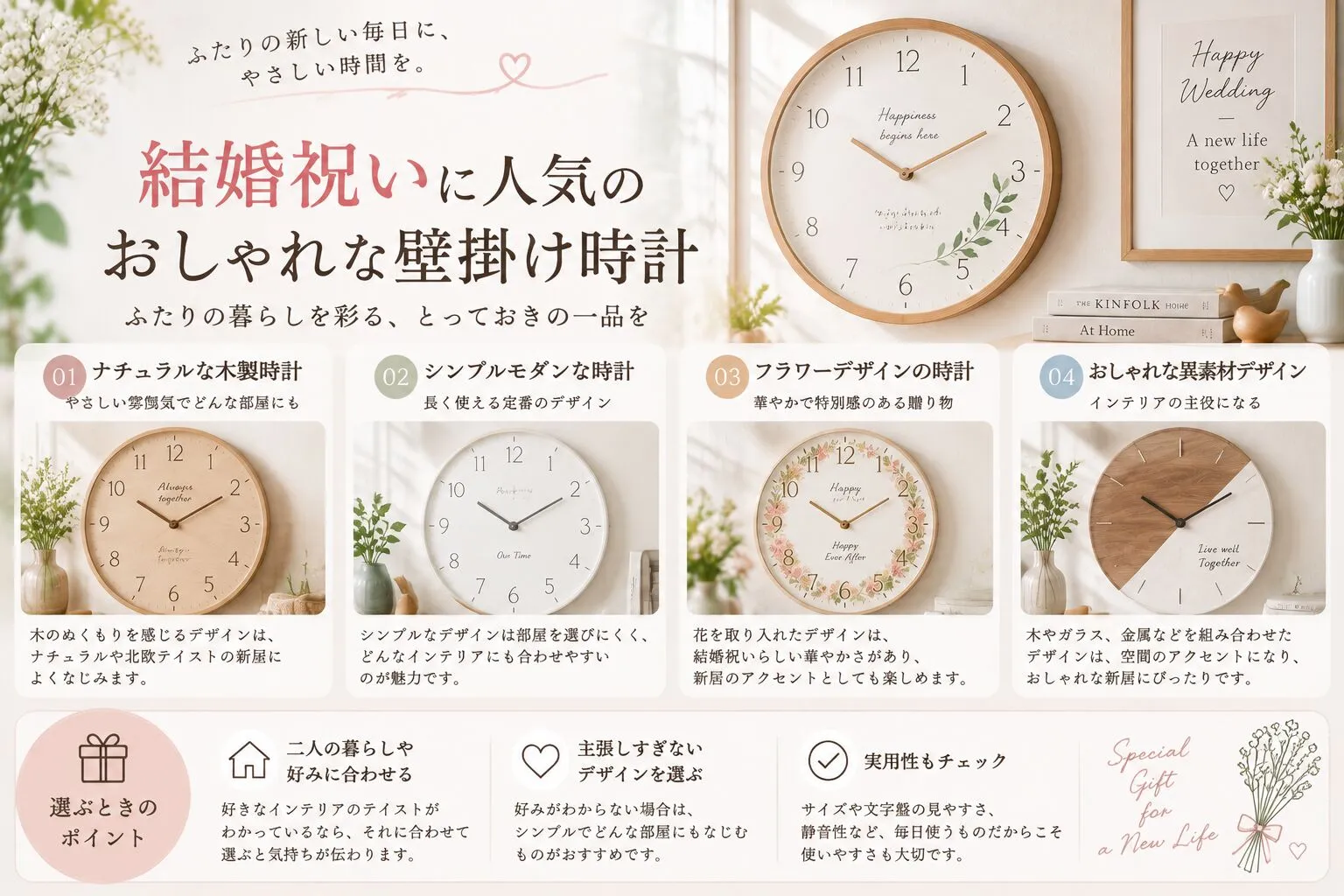 結婚祝いに人気のおしゃれな壁掛け時計.webp