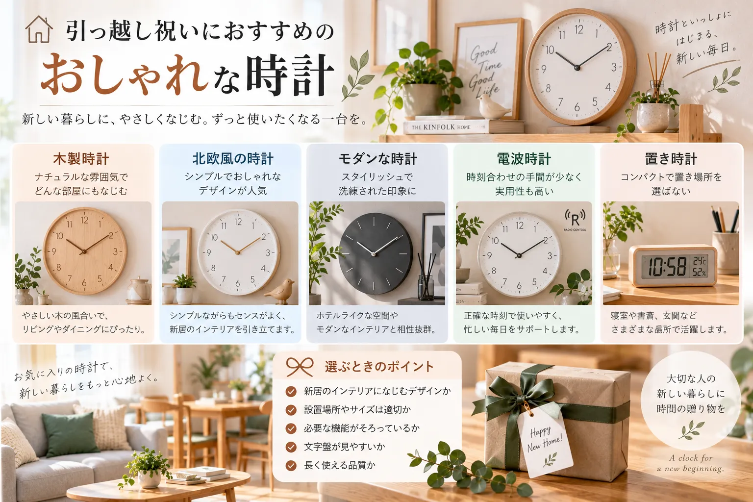 6. 引っ越し祝いにおすすめのおしゃれな時計.webp