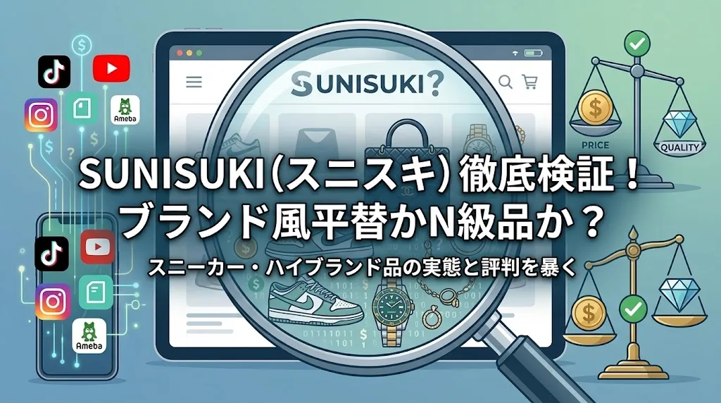 SUNISUKI（スニスキ）の正体は？ブランド風の平替かN級品か？スニーカー・ハイブランドの実態を徹底検証
