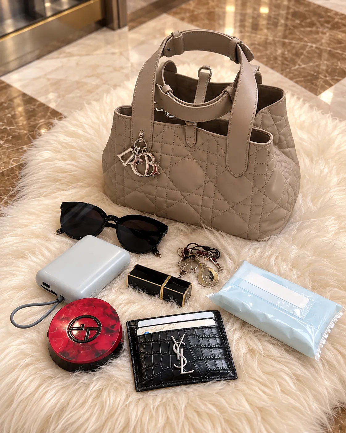 【ディオール】Dior Toujours♡ 大人可愛いキルティングバッグとゆるニットコーデ