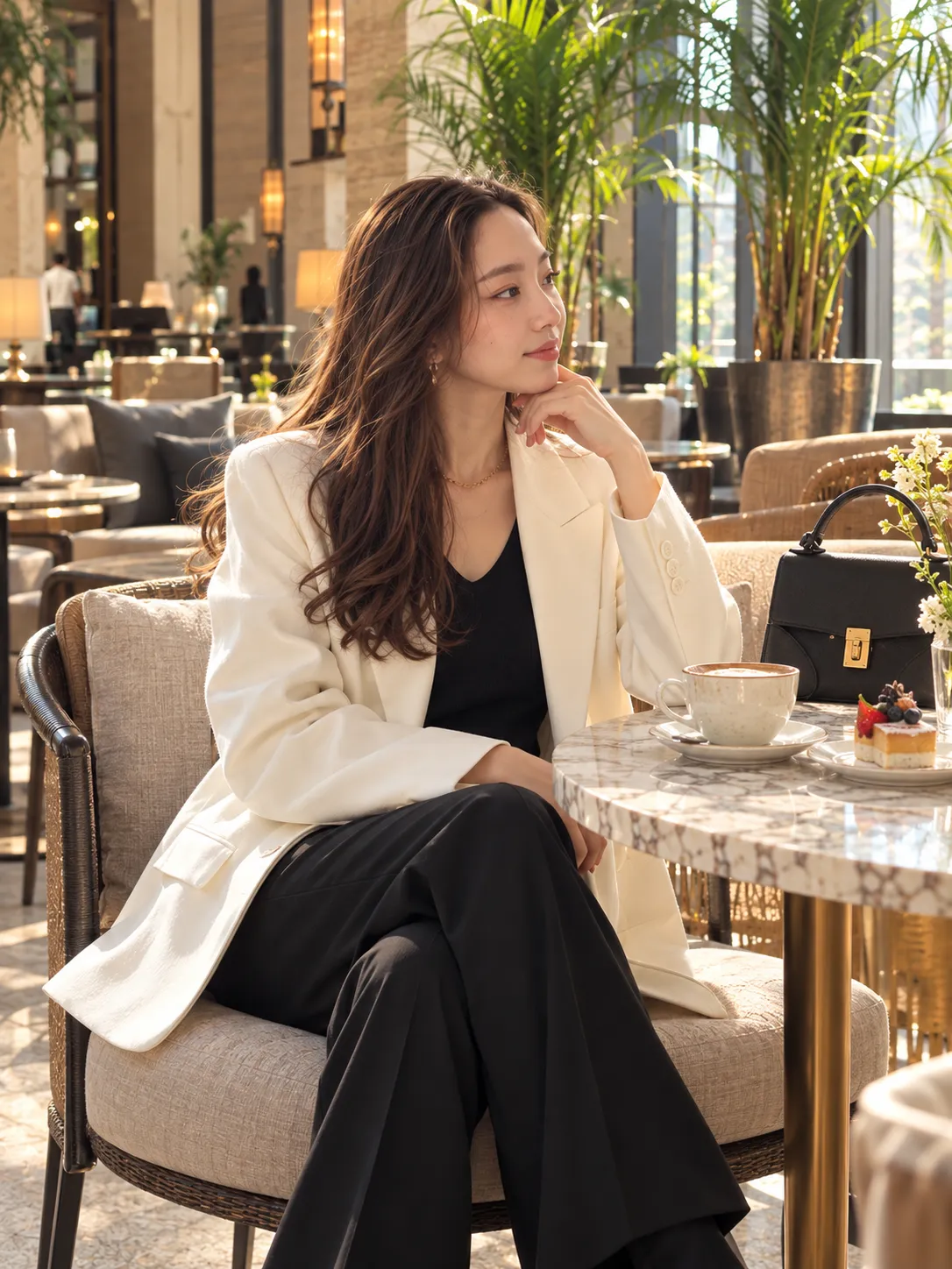 【Maison Margiela】ホワイトジャケットコーデ♡ オーバーサイズで楽しむ、大人のゴージャスカジュアル (4).webp