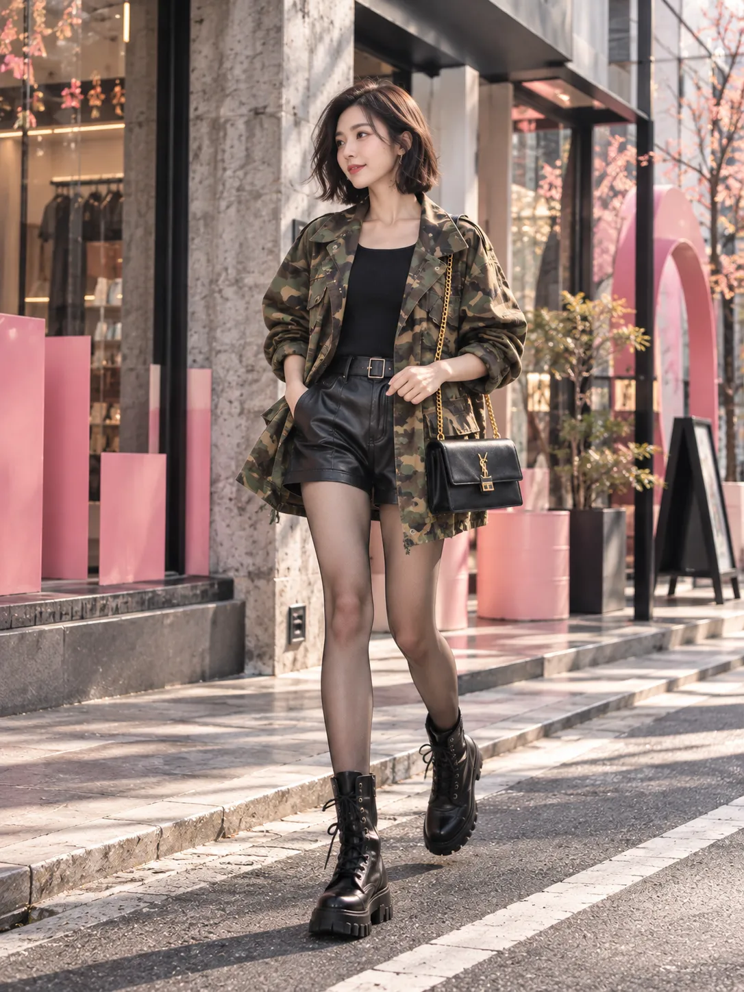 YSL クールな雰囲気にマッチする黒のチェーンバッグ (3).webp