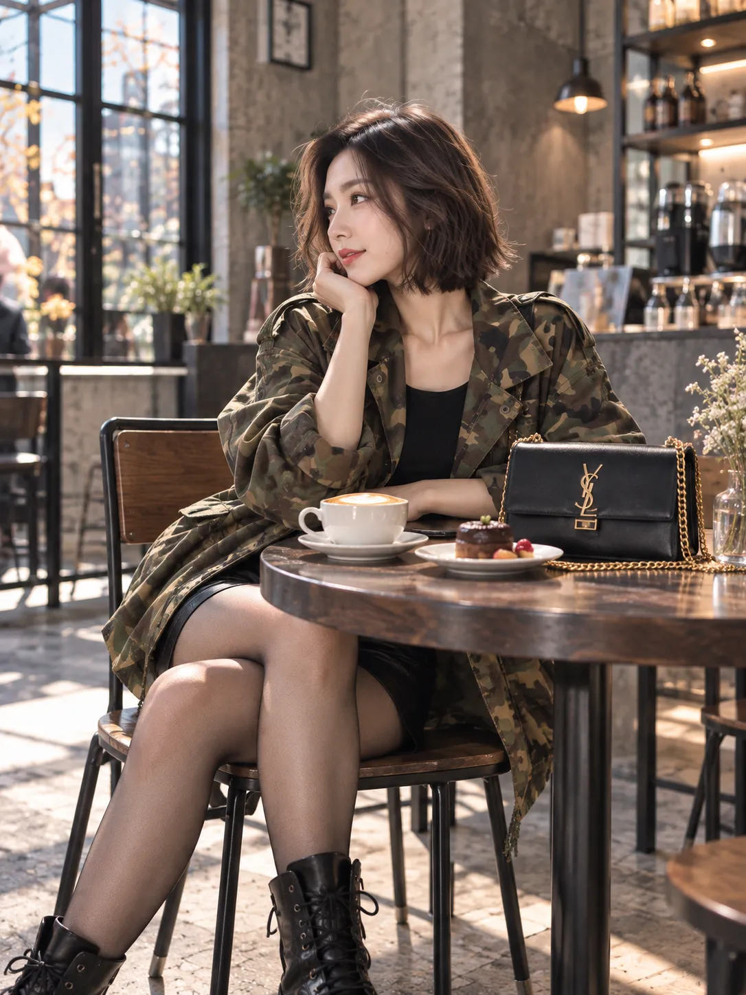 YSL クールな雰囲気にマッチする黒のチェーンバッグ (4).webp